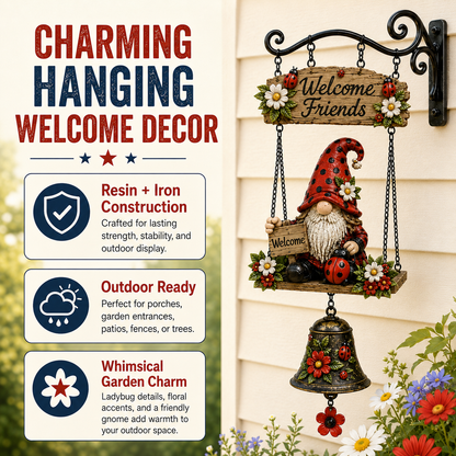 🔔 Rustikale Wanddekoration mit Vintage-Glocke — Ein echter Blickfang für Haus & Garten! 🌼