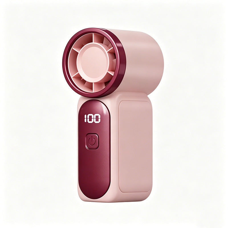 💨 Mini-Handventilator mit LED-Display | 6 Stufen, 10,7 Std. Frische | Federleicht & überall einsatzbereit