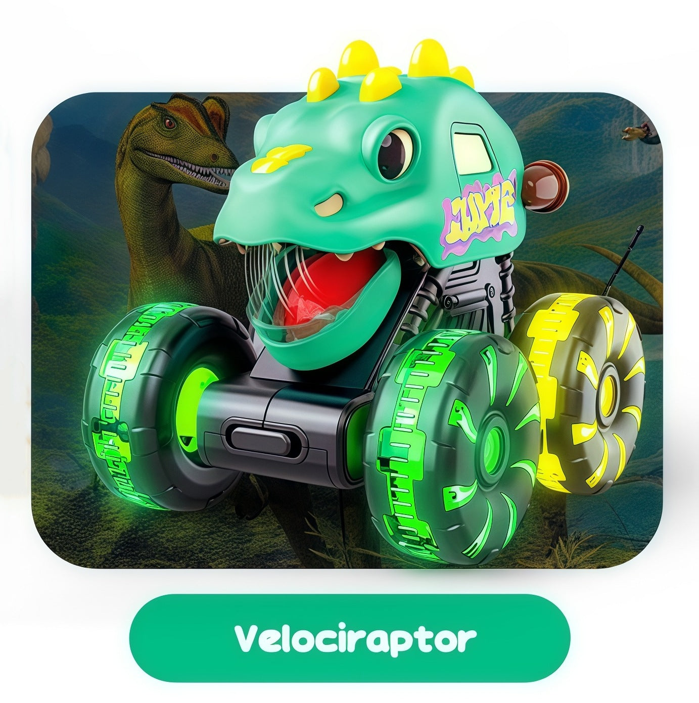 🔥 40% RABATT im Winter-SALE! 🚗 Press & Go Dino Truck für Kleinkinder | Mit bewegungsaktiviertem LED-Licht ✨
