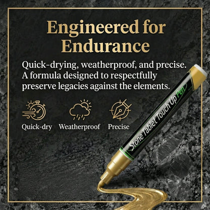 Premium Grabstein-Marker in Gold: Zur Restaurierung verblasster Inschriften ✨ Wetterfest & Präzise 🕊️