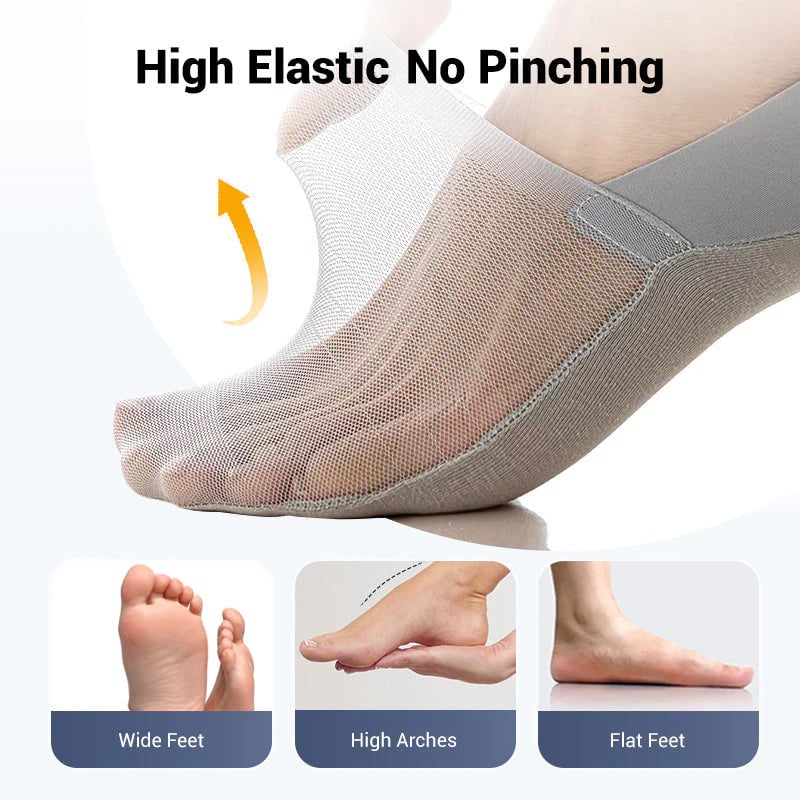 🔥5 Paar Ice Silk No-Show Socken Set