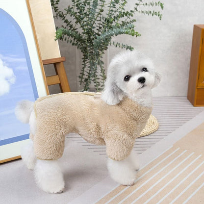 💥 50% BLACK FRIDAY DEAL! 🐕 | Warmer Hunde Overall ❄️ | Korall-Fleece & Leinenring 🐾