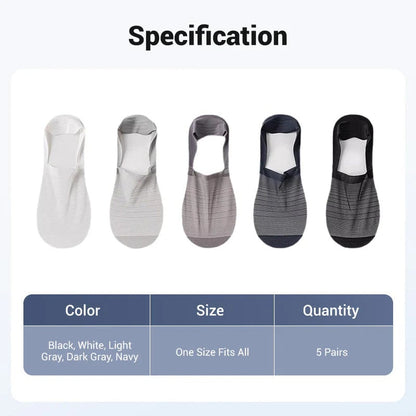 🔥5 Paar Ice Silk No-Show Socken Set