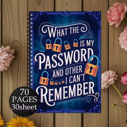 📅 Lustiges Passwort-Notizbuch | Spiralgebunden mit Schloss-Symbolen & Humorvollen Sicherheits-Sprüchen ✍️