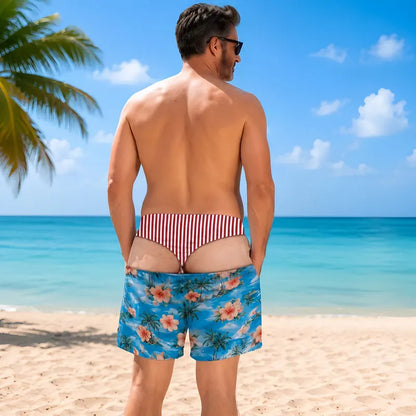 😂 Jeans-Look trifft Leopard: Die coolste Badeshorts für den Sommer 🌊