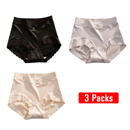 (🎁 2025 Neujahrs-Schnäppchen -70% Rabatt🎁) KAUFEN 1 ERHALTEN 2 GRATIS (3er-Pack) hochwertige, antibakterielle und feuchtigkeitsableitende Höschen aus Eisseide aus Satin.