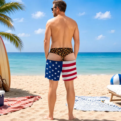 😂 Jeans-Look trifft Leopard: Die coolste Badeshorts für den Sommer 🌊