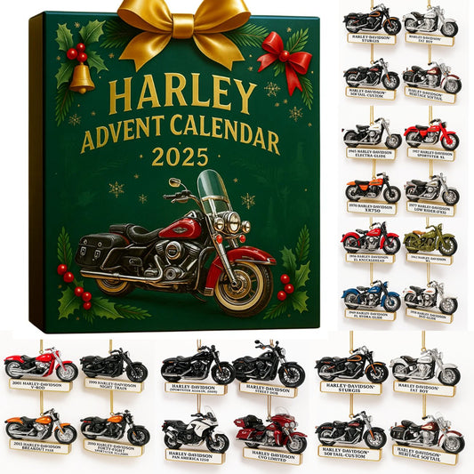Harley Adventskalender 2025 - 24 Miniatur-Motorräder zum Sammeln | Limited Edition
