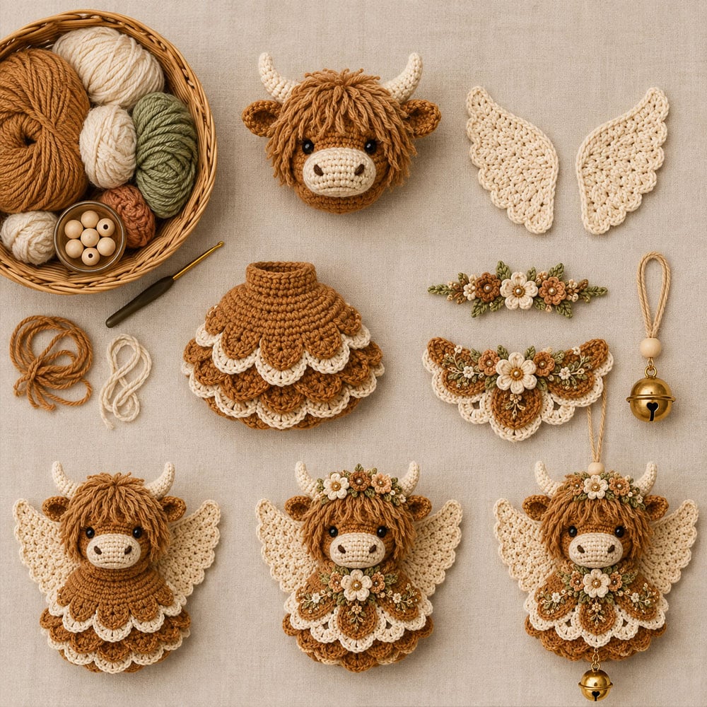 🧸 Süße Schutzengel-Tiere selber häkeln – Das entspannende Komplett-Set für Groß & Klein 🌿