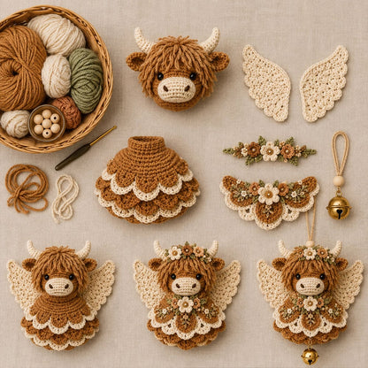 🧸 Süße Schutzengel-Tiere selber häkeln – Das entspannende Komplett-Set für Groß & Klein 🌿