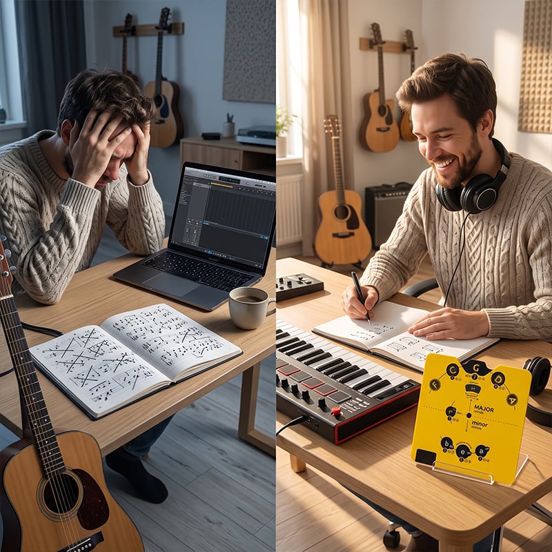 Quintenzirkel Lernset – Musiktheorie endlich visuell verstehen & mühelos eigene Songs komponieren