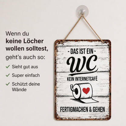 Lustiges Toilettenschild im Vintage-Stil – Deko mit Humor 🚻✨
