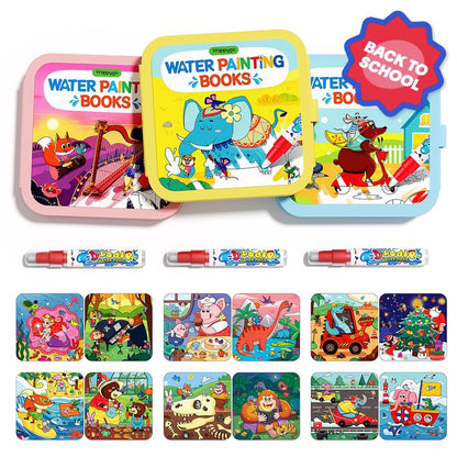 🔥 40% RABATT im Winter-SALE! 💧 Wiederverwendbares Wasser-Malbuch für Kleinkinder & Kinder 🎨