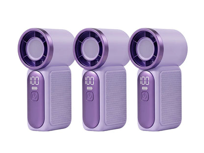 💨 Mini-Handventilator mit LED-Display | 6 Stufen, 10,7 Std. Frische | Federleicht & überall einsatzbereit