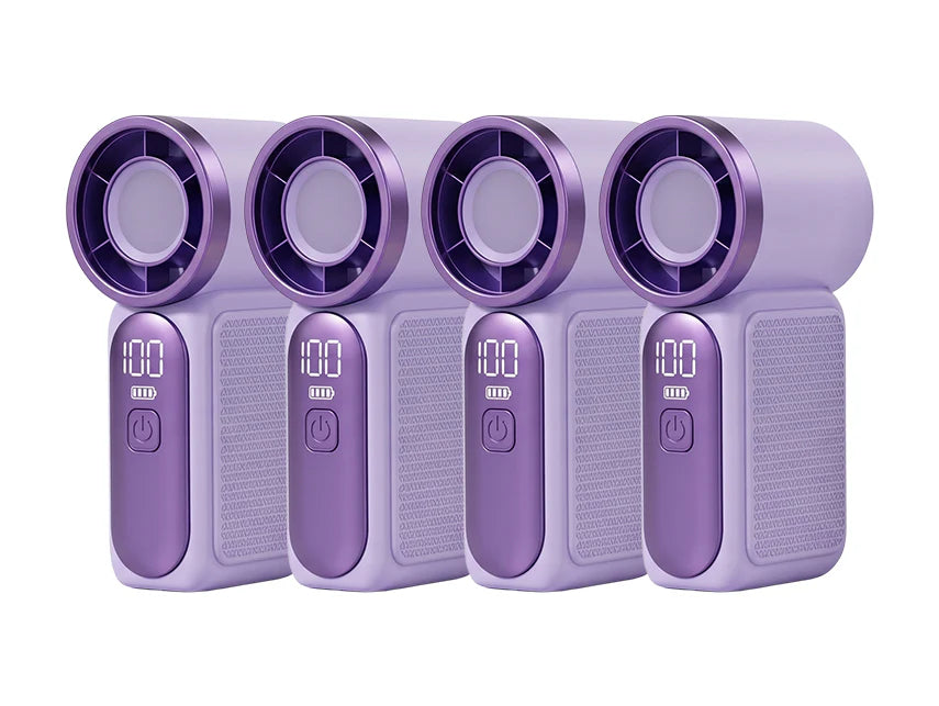 💨 Mini-Handventilator mit LED-Display | 6 Stufen, 10,7 Std. Frische | Federleicht & überall einsatzbereit