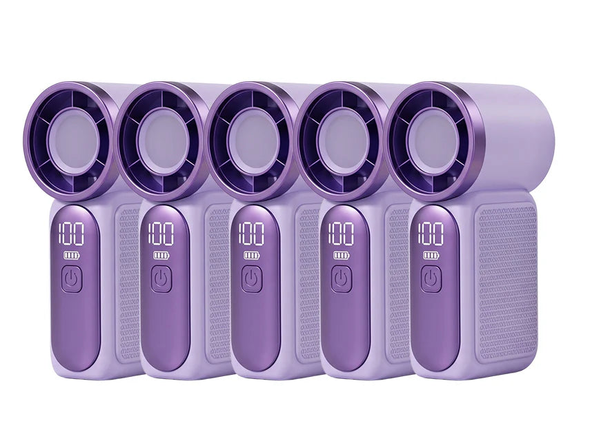💨 Mini-Handventilator mit LED-Display | 6 Stufen, 10,7 Std. Frische | Federleicht & überall einsatzbereit