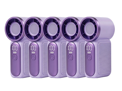 💨 Mini-Handventilator mit LED-Display | 6 Stufen, 10,7 Std. Frische | Federleicht & überall einsatzbereit