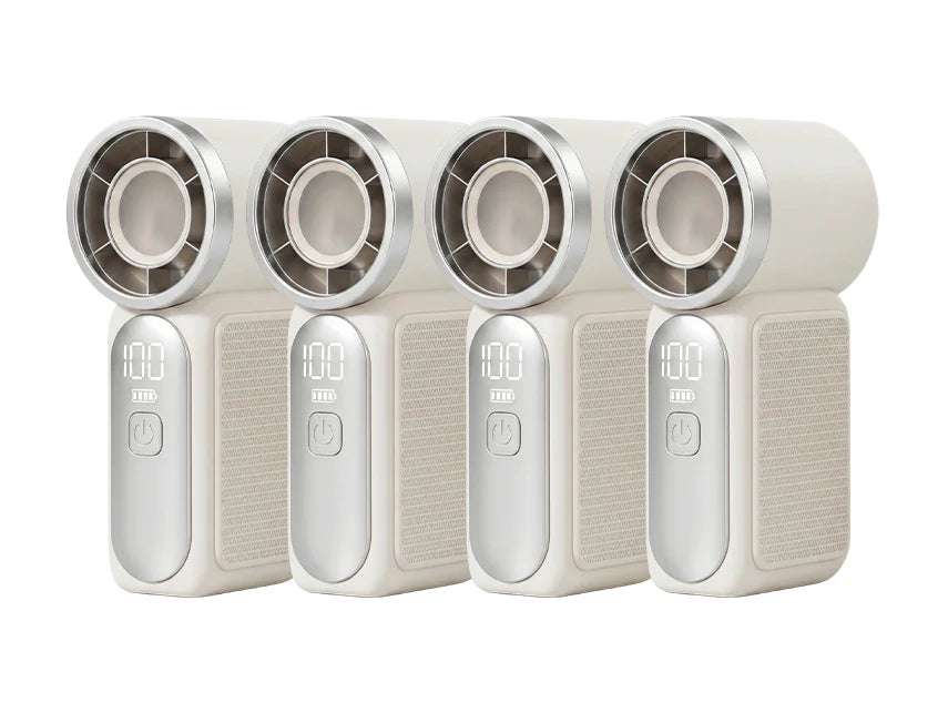 💨 Mini-Handventilator mit LED-Display | 6 Stufen, 10,7 Std. Frische | Federleicht & überall einsatzbereit