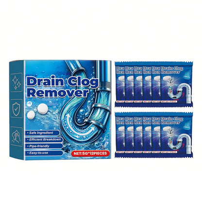 🧼 [2+3 GRATIS] Kraftvolle Abflussreiniger-Tabs gegen Haare & Fett — Für Küche & Bad