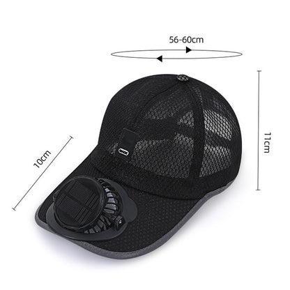 ☀️ Premium Solar-Ventilator Basecap — Die ultimative Abkühlung mit UPF50+! 🌬️🔥