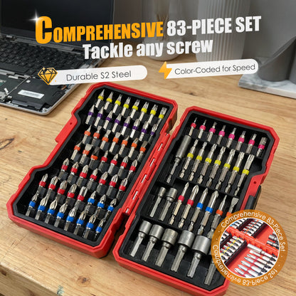 Nie wieder das falsche Werkzeug: Das 83-teilige Profi-Bit-Set aus extrem hartem S2-Stahl