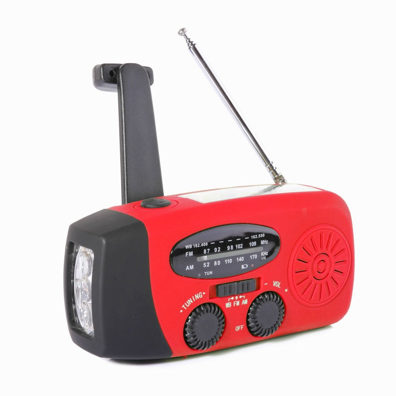 3-in-1 Solar-Radio: Taschenlampe & Notladefunktion