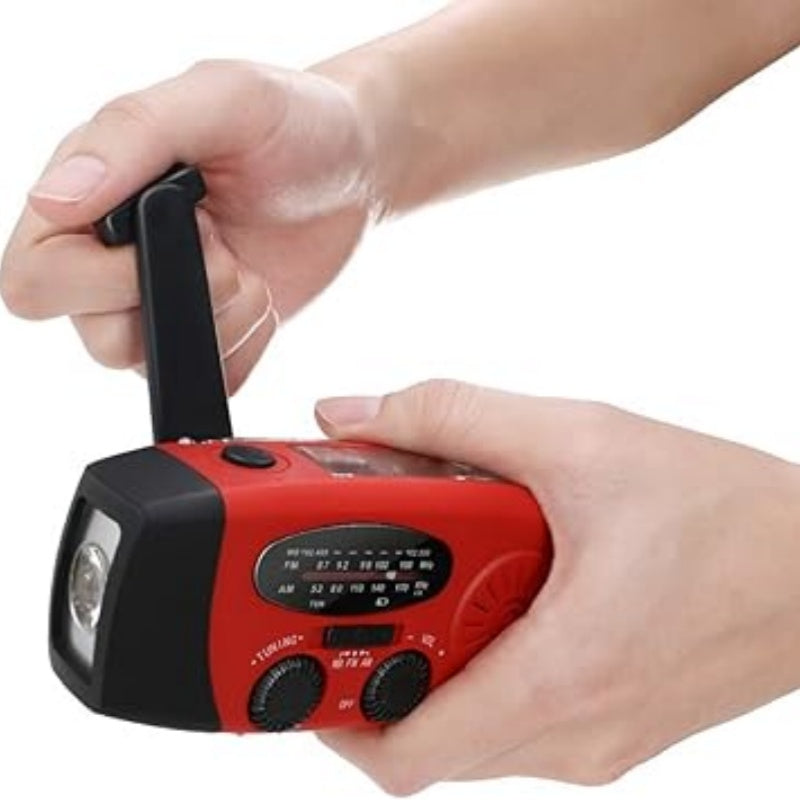 3-in-1 Solar-Radio: Taschenlampe & Notladefunktion