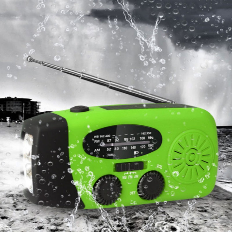3-in-1 Solar-Radio: Taschenlampe & Notladefunktion