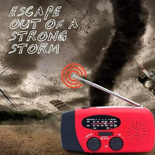 3-in-1 Solar-Radio: Taschenlampe & Notladefunktion