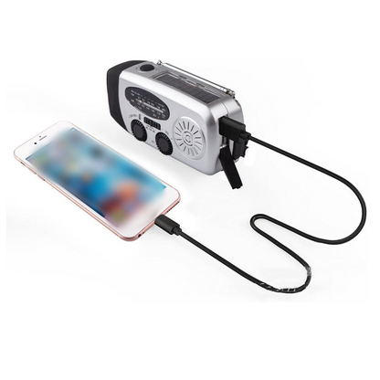 3-in-1 Solar-Radio: Taschenlampe & Notladefunktion
