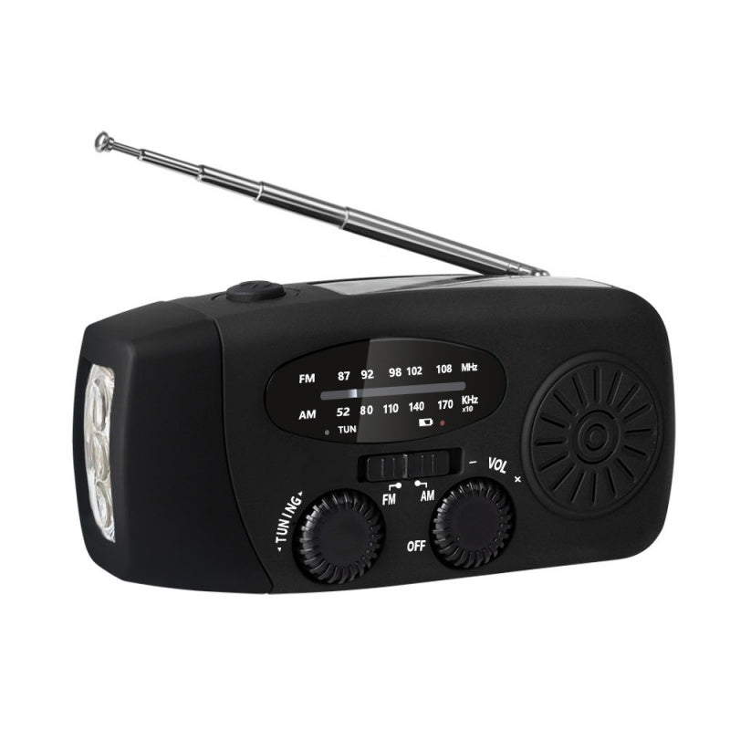 3-in-1 Solar-Radio: Taschenlampe & Notladefunktion