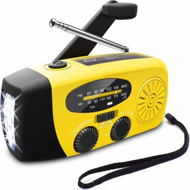 3-in-1 Solar-Radio: Taschenlampe & Notladefunktion