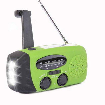 3-in-1 Solar-Radio: Taschenlampe & Notladefunktion