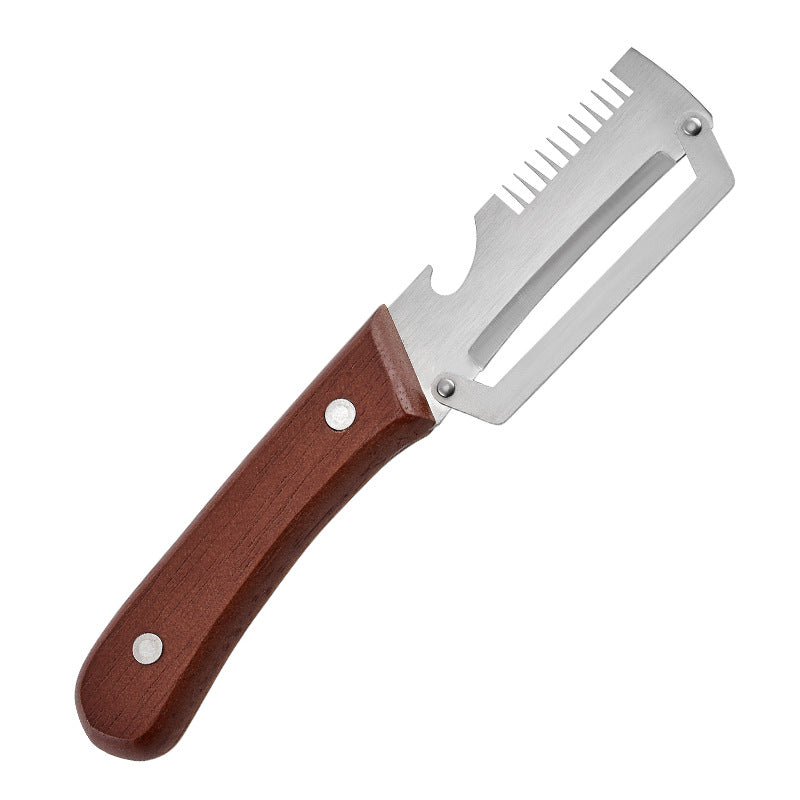 3-in-1 Küchen-Multi-Tool: Kräuterschneider, Sparschäler & Öffner