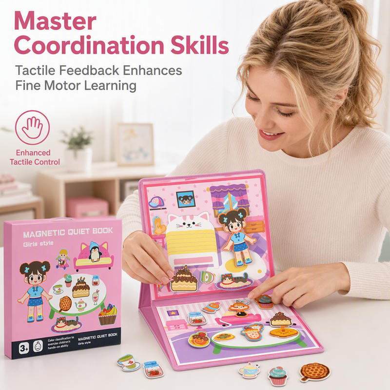 🎨📖 Portable Magnetic Scene Book: Educational Montessori Quiet Toy for Kids! 🎨
