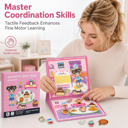 🎨📖 Portable Magnetic Scene Book: Educational Montessori Quiet Toy for Kids! 🎨