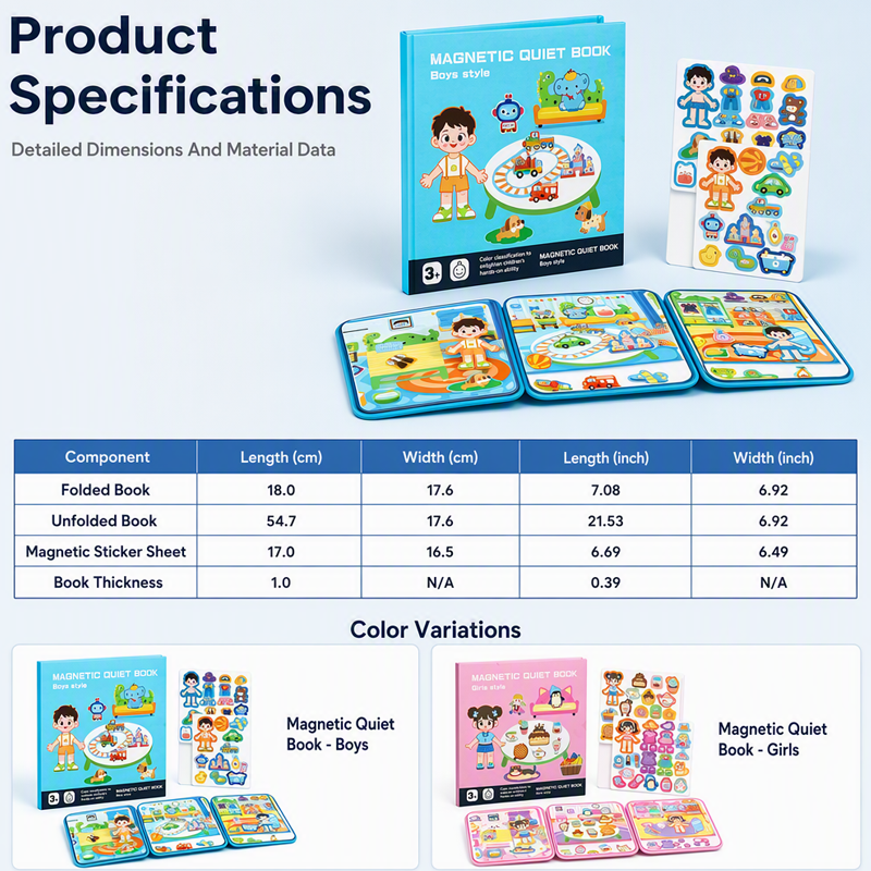 🎨📖 Portable Magnetic Scene Book: Educational Montessori Quiet Toy for Kids! 🎨