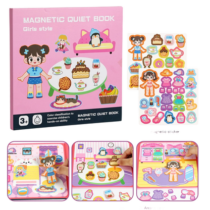 🎨📖 Portable Magnetic Scene Book: Educational Montessori Quiet Toy for Kids! 🎨