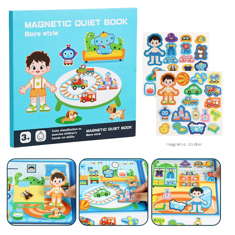 🎨📖 Portable Magnetic Scene Book: Educational Montessori Quiet Toy for Kids! 🎨