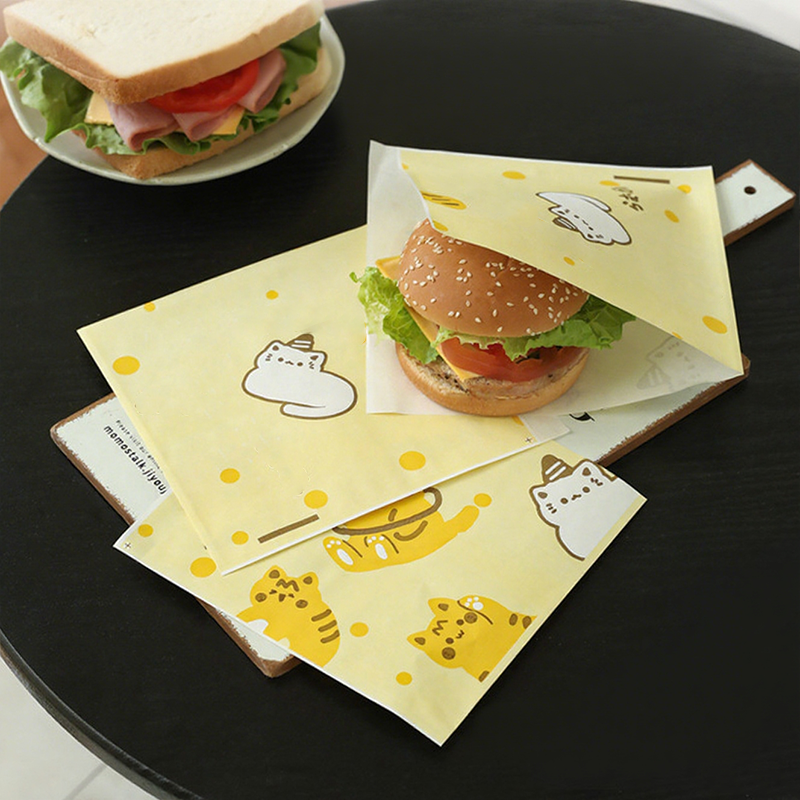 Nie wieder fettige Hände: Fettbeständige Sandwichbeutel mit Motiv (18x18 cm) 🥪