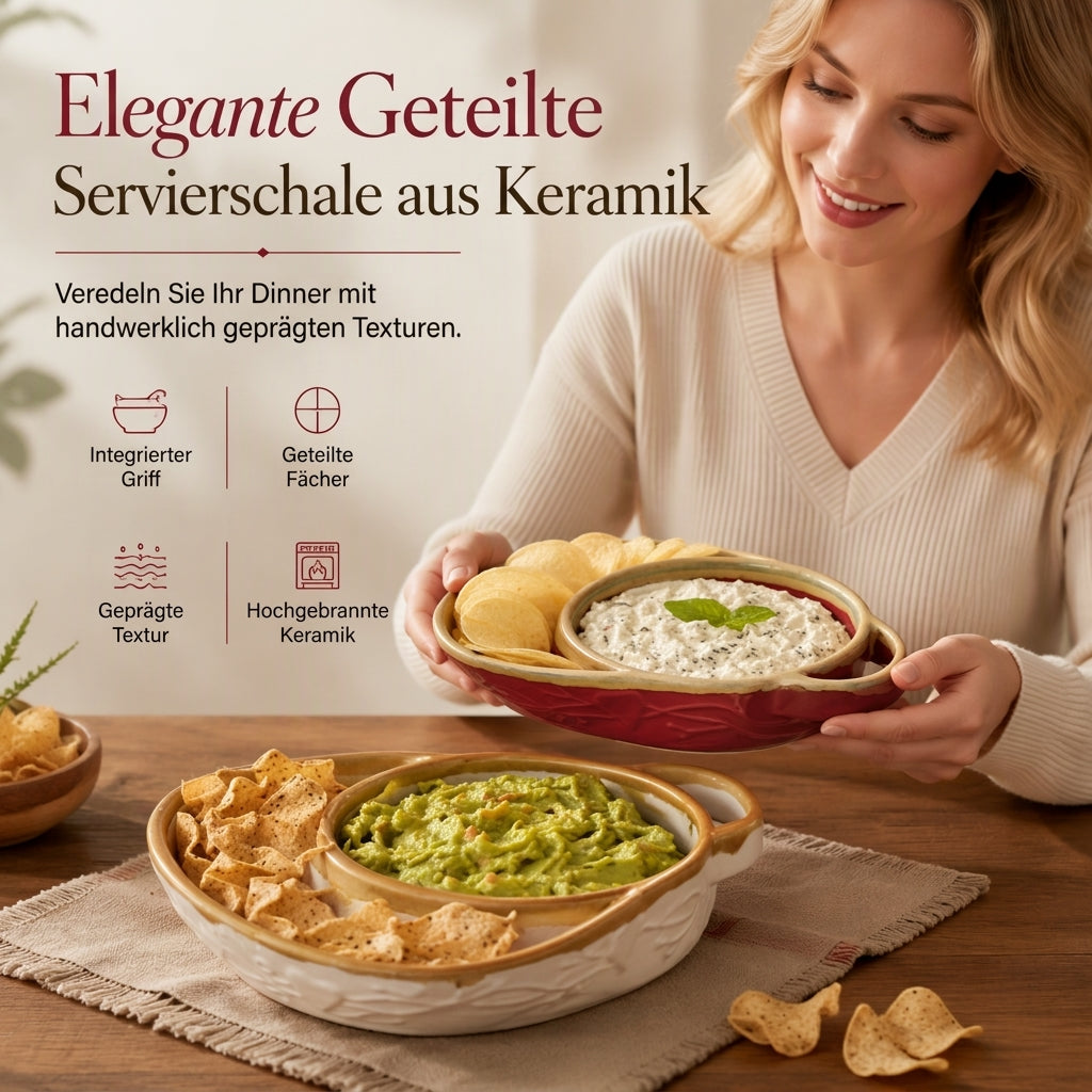 Knusprig & Trennscharf Genießen: Die geteilte Retro-Keramikbackform für Ofen & Tisch