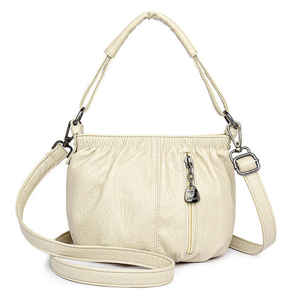 Neue Retro große Kapazität weiches Leder Handtasche Umhängetasche
