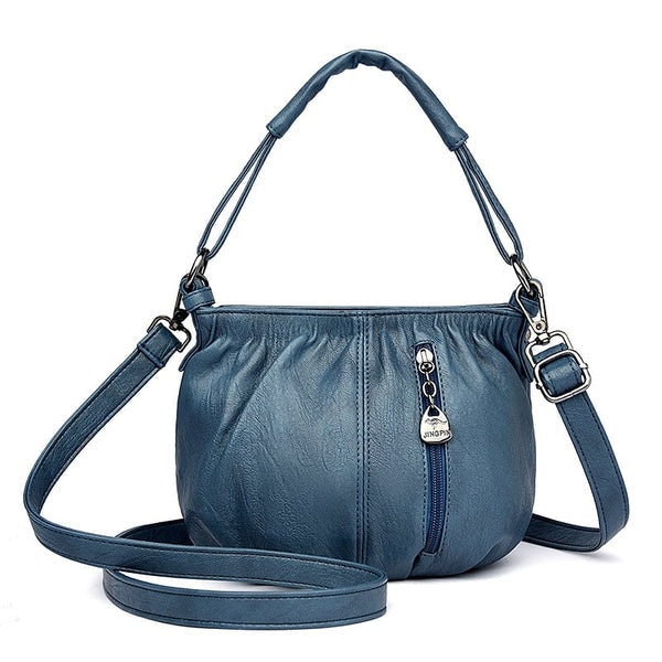 Neue Retro große Kapazität weiches Leder Handtasche Umhängetasche