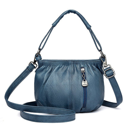 Neue Retro große Kapazität weiches Leder Handtasche Umhängetasche