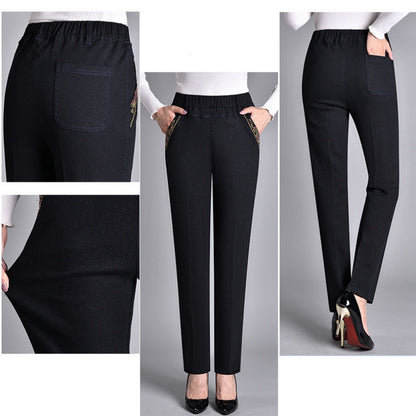 🔥Heißer Stil 2024🔥Jeans mit Seitentaschen und elastischem Bund für Damen